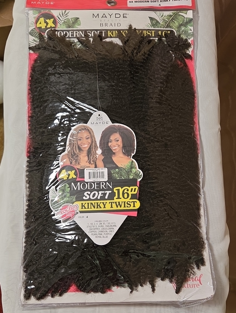 Mayde Beauty Modern Soft 16" Kinky Twist Hair - Color 4
